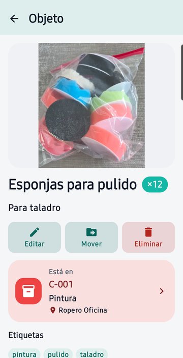 Ficha de un objeto
