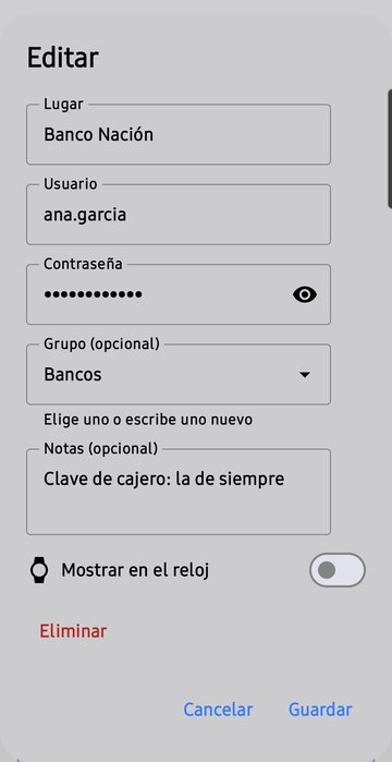 Editar una entrada